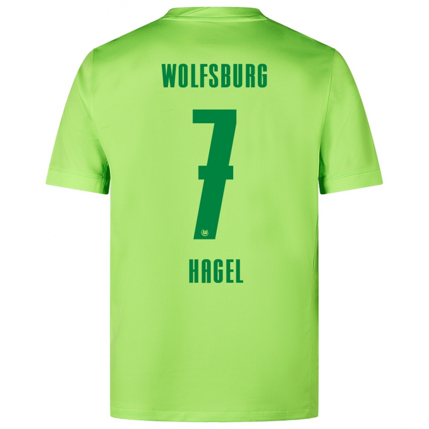 Niño Camiseta Chantal Hagel #7 Verde Fluorescente 1ª Equipación 2024/25 La Camisa