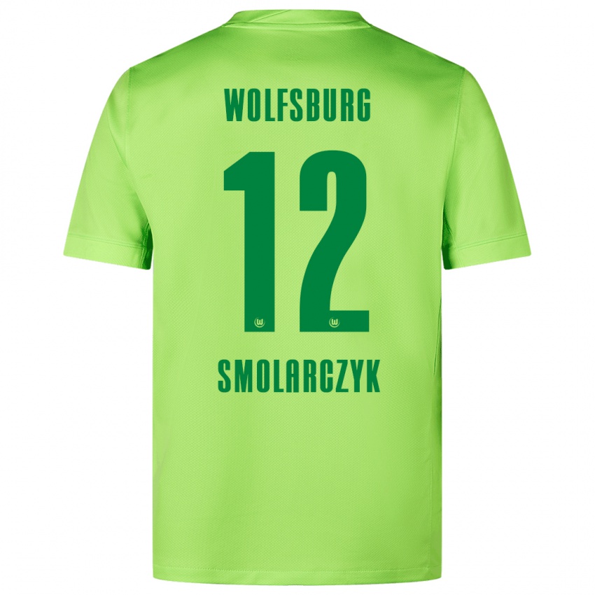 Niño Camiseta Nelly Smolarczyk #12 Verde Fluorescente 1ª Equipación 2024/25 La Camisa