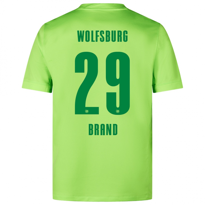 Niño Camiseta Jule Brand #29 Verde Fluorescente 1ª Equipación 2024/25 La Camisa