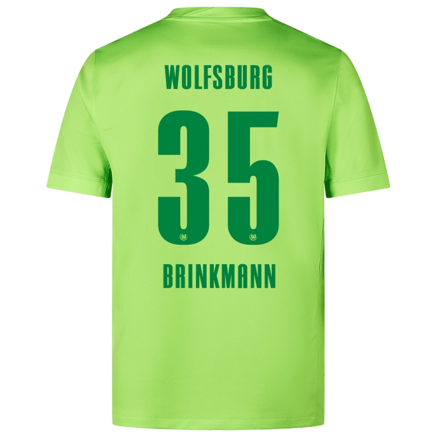 Niño Camiseta Karla Brinkmann #35 Verde Fluorescente 1ª Equipación 2024/25 La Camisa