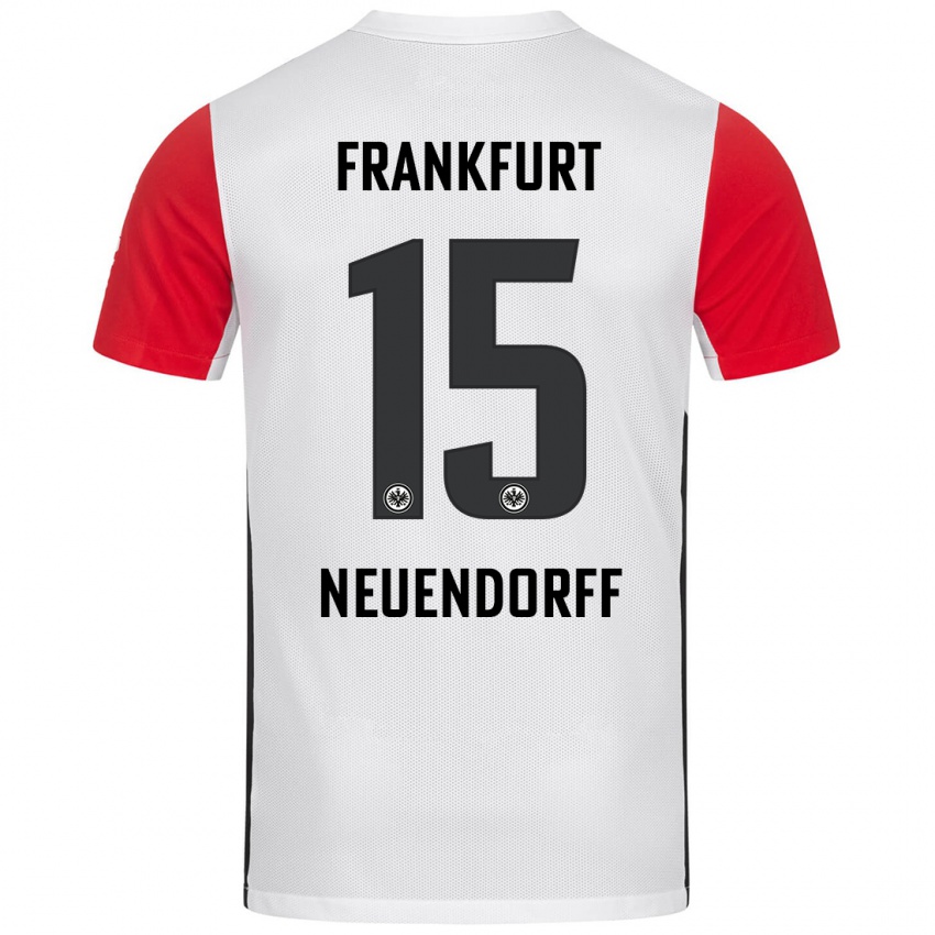 Niño Camiseta Nilo Neuendorff #15 Blanco Rojo 1ª Equipación 2024/25 La Camisa