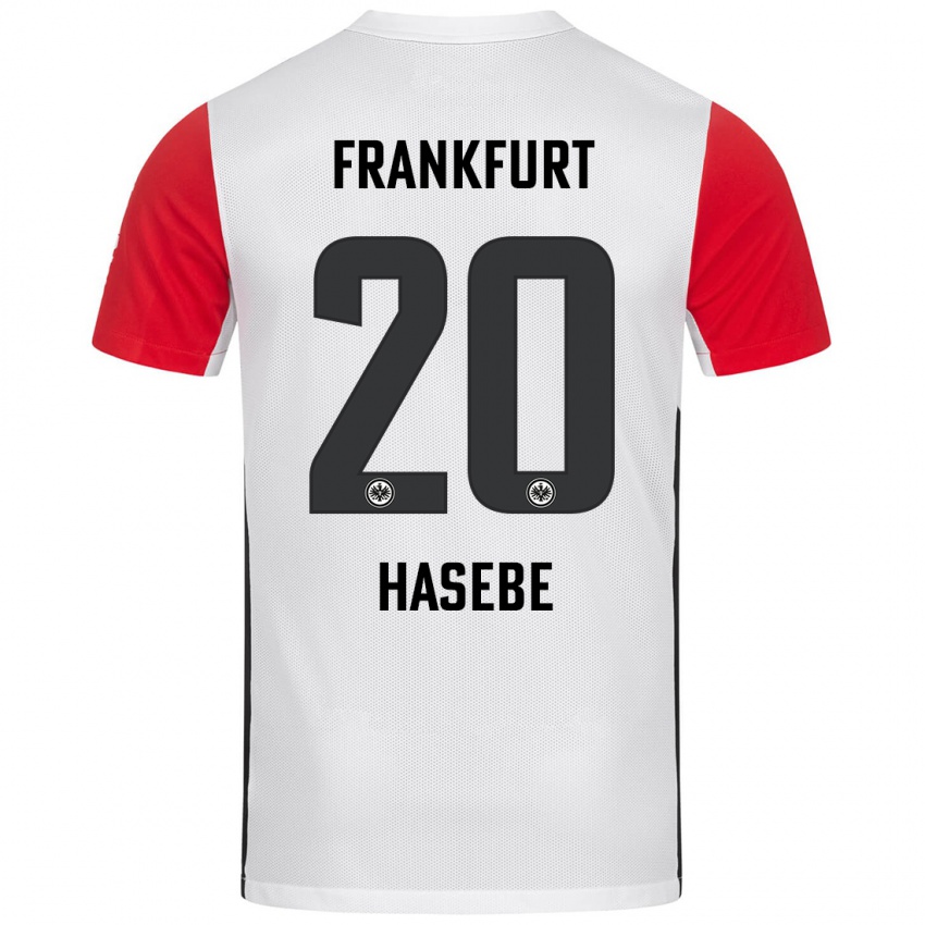 Niño Camiseta Makoto Hasebe #20 Blanco Rojo 1ª Equipación 2024/25 La Camisa