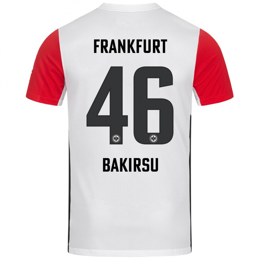 Niño Camiseta Hüseyin Bakirsu #46 Blanco Rojo 1ª Equipación 2024/25 La Camisa