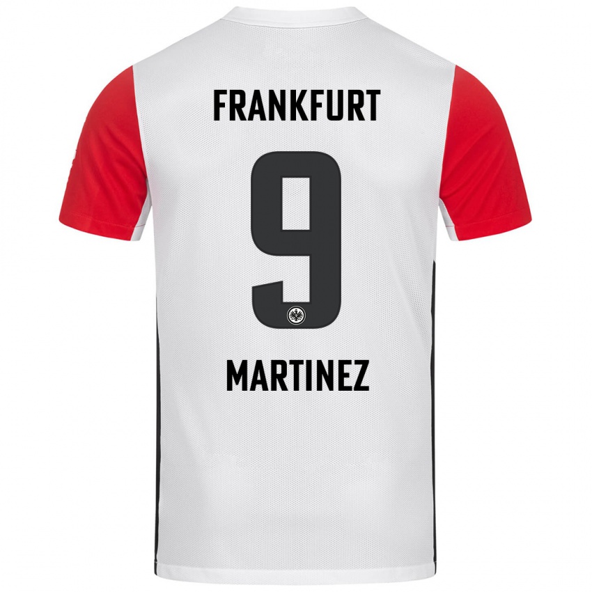 Niño Camiseta Shekiera Martínez #9 Blanco Rojo 1ª Equipación 2024/25 La Camisa