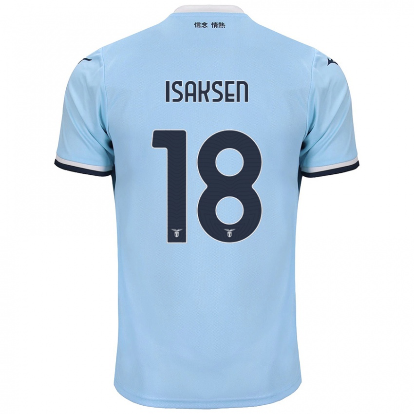 Niño Camiseta Gustav Isaksen #18 Azul 1ª Equipación 2024/25 La Camisa