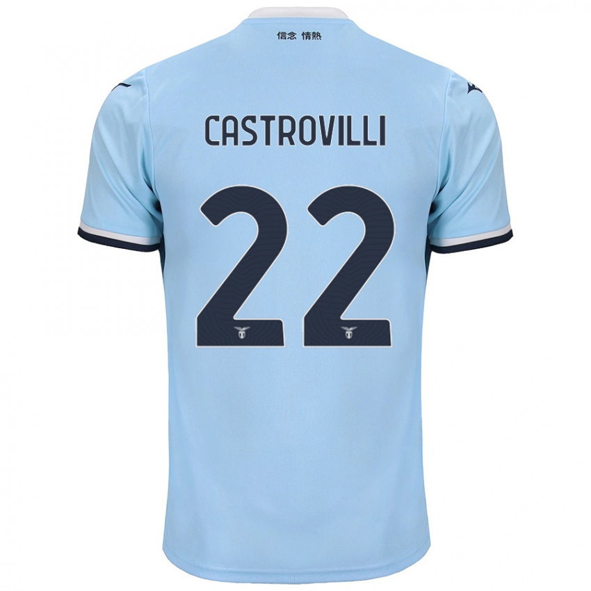 Niño Camiseta Gaetano Castrovilli #22 Azul 1ª Equipación 2024/25 La Camisa