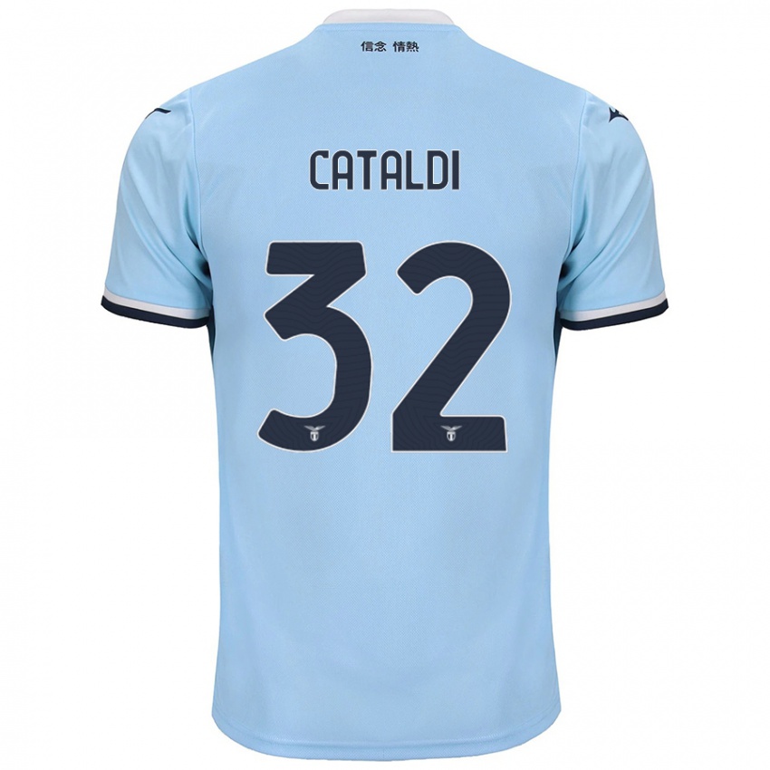 Niño Camiseta Danilo Cataldi #32 Azul 1ª Equipación 2024/25 La Camisa