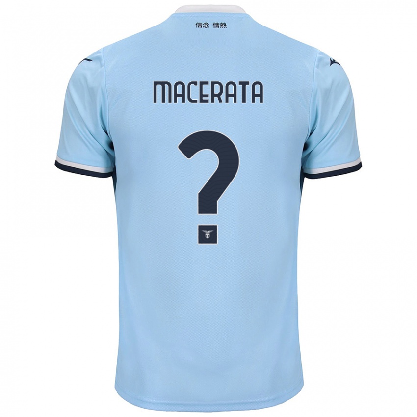 Niño Camiseta Francesco Macerata #0 Azul 1ª Equipación 2024/25 La Camisa