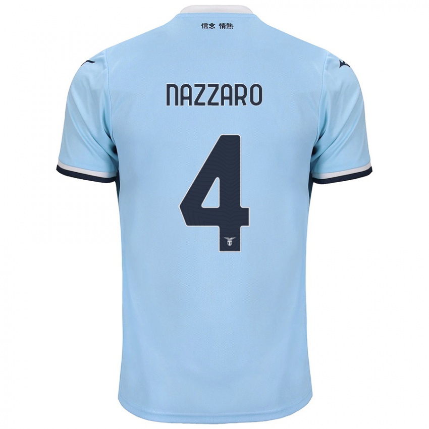 Niño Camiseta Marco Nazzaro #4 Azul 1ª Equipación 2024/25 La Camisa