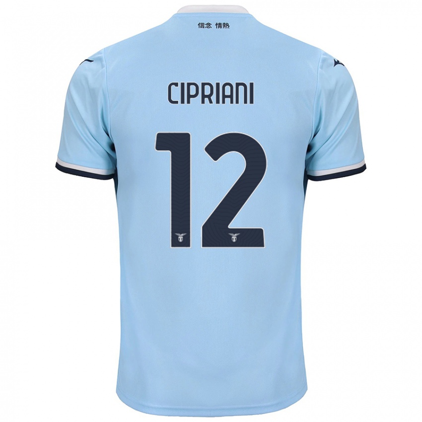 Niño Camiseta Alessio Cipriani #12 Azul 1ª Equipación 2024/25 La Camisa