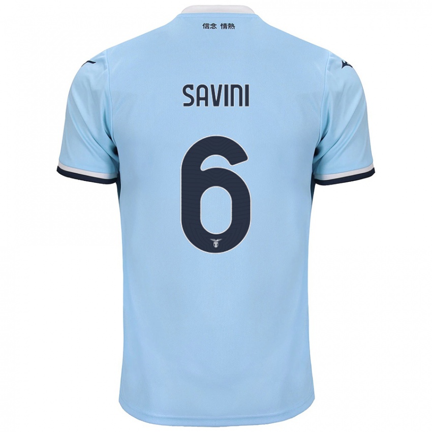 Niño Camiseta Federica Savini #6 Azul 1ª Equipación 2024/25 La Camisa