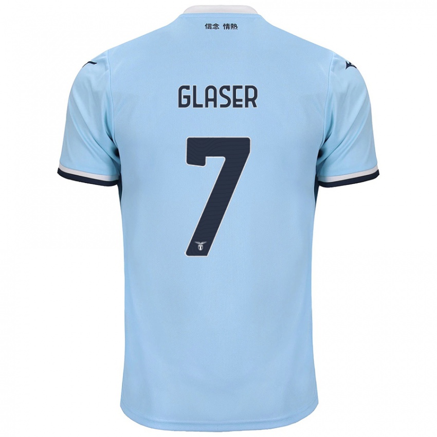 Niño Camiseta Julia Glaser #7 Azul 1ª Equipación 2024/25 La Camisa