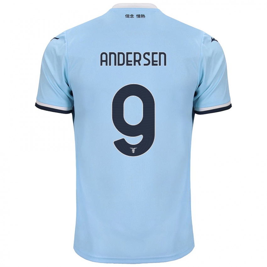 Niño Camiseta Signe Holt Andersen #9 Azul 1ª Equipación 2024/25 La Camisa