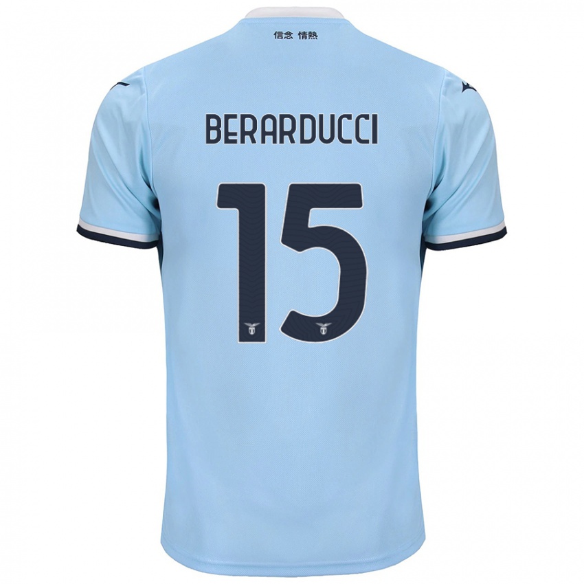 Niño Camiseta Martina Berarducci #15 Azul 1ª Equipación 2024/25 La Camisa