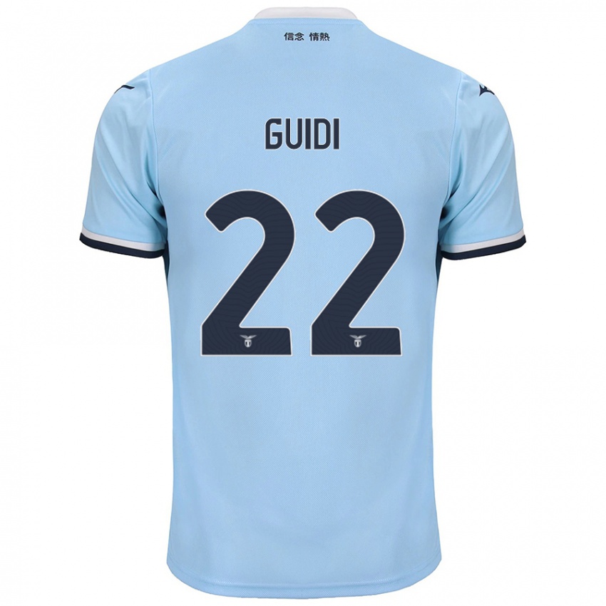 Niño Camiseta Emma Guidi #22 Azul 1ª Equipación 2024/25 La Camisa