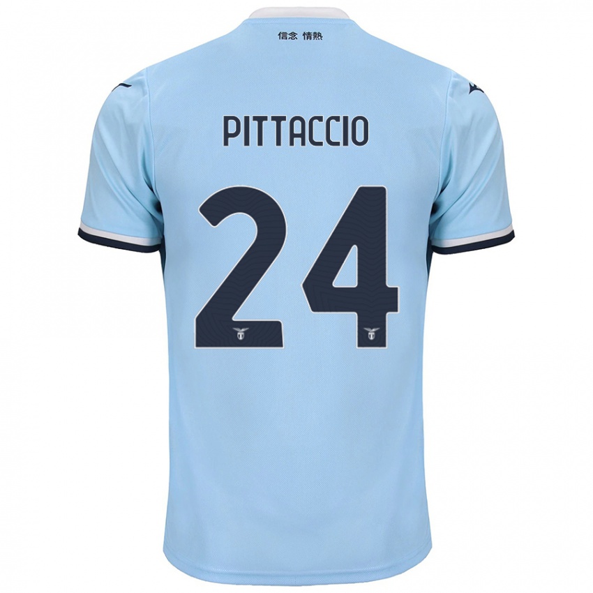 Niño Camiseta Francesca Pittaccio #24 Azul 1ª Equipación 2024/25 La Camisa