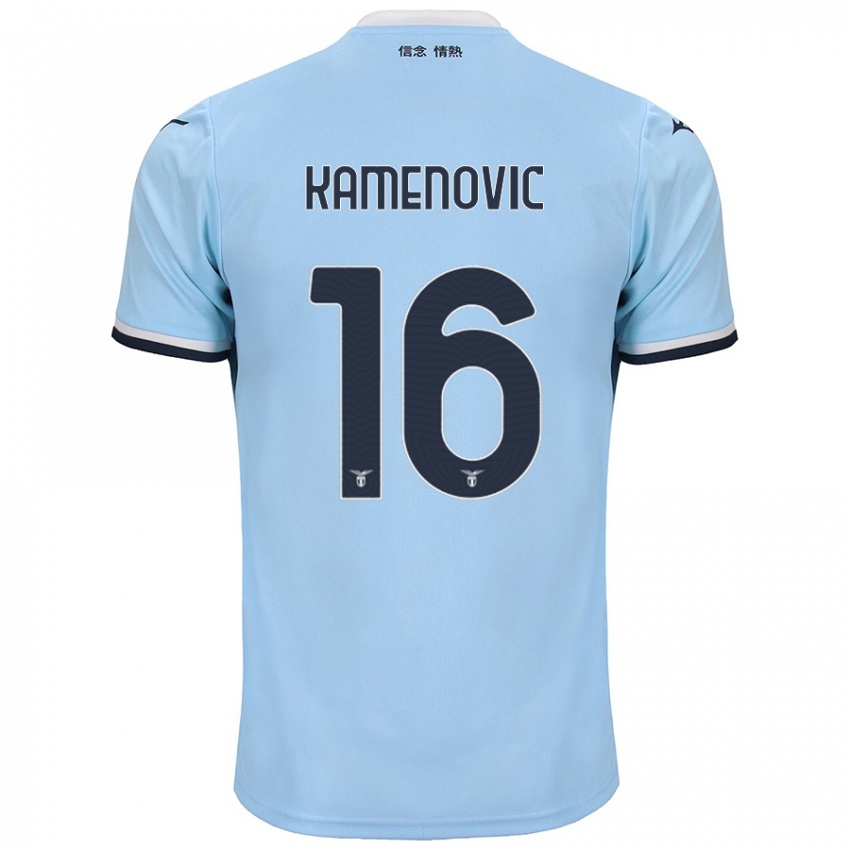 Niño Camiseta Dimitrije Kamenović #16 Azul 1ª Equipación 2024/25 La Camisa