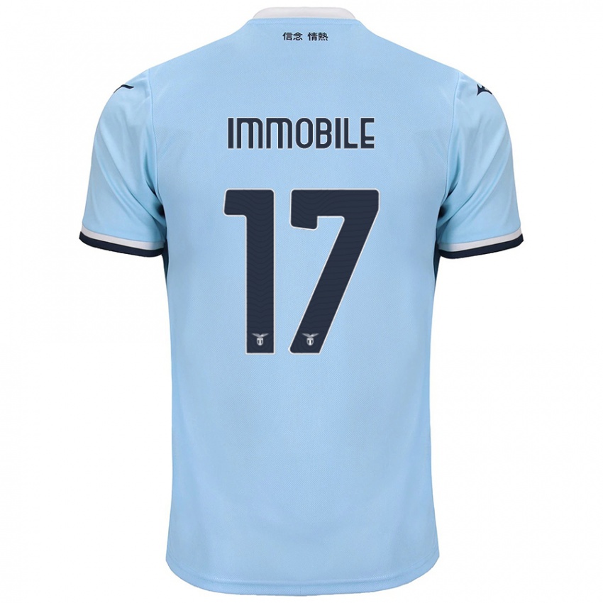 Niño Camiseta Ciro Immobile #17 Azul 1ª Equipación 2024/25 La Camisa