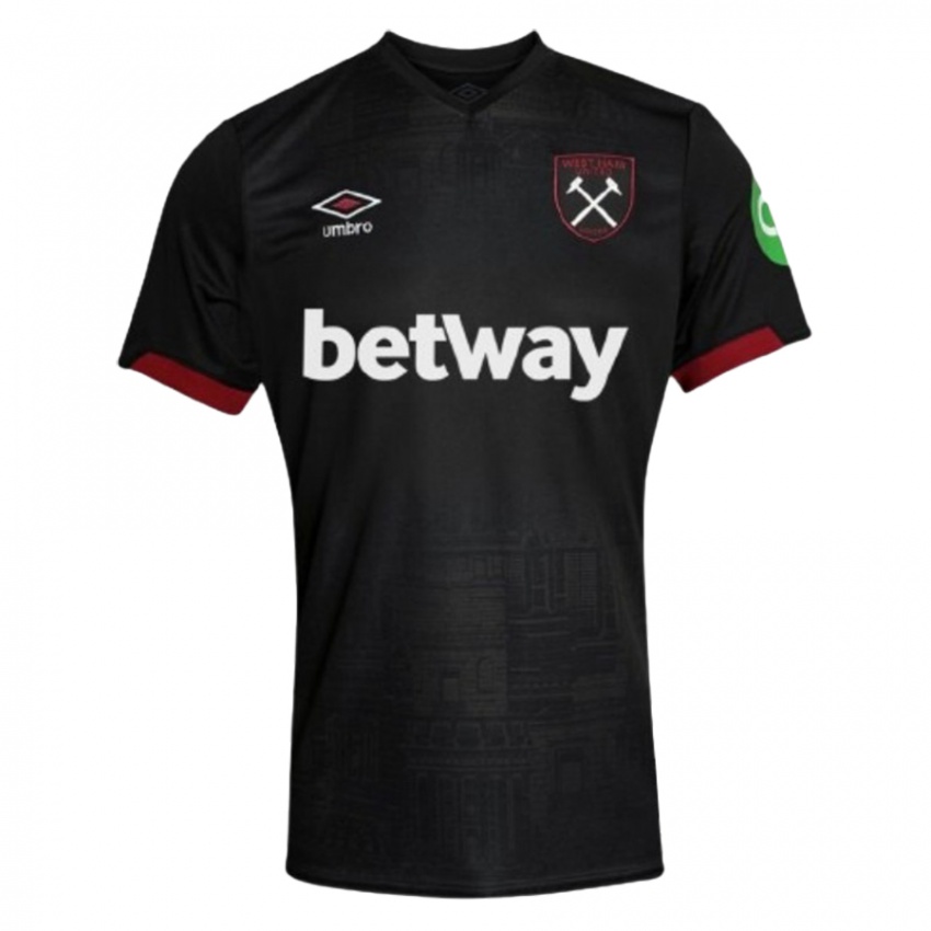 Niño Camiseta Maxwel Cornet #22 Negro Blanco 2ª Equipación 2024/25 La Camisa