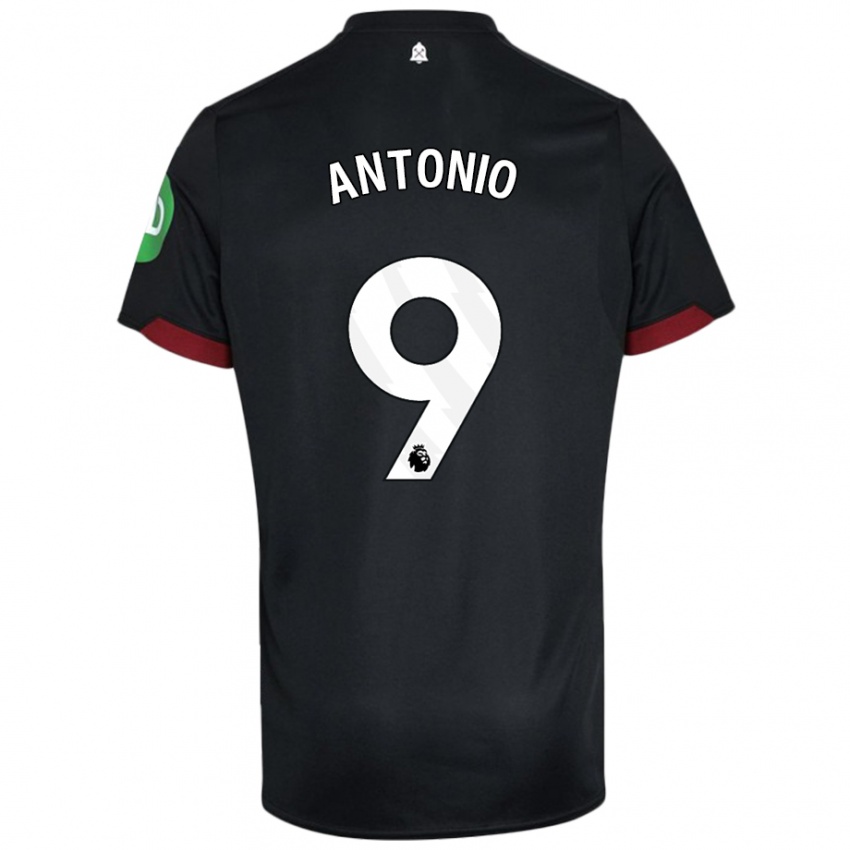 Niño Camiseta Michail Antonio #9 Negro Blanco 2ª Equipación 2024/25 La Camisa