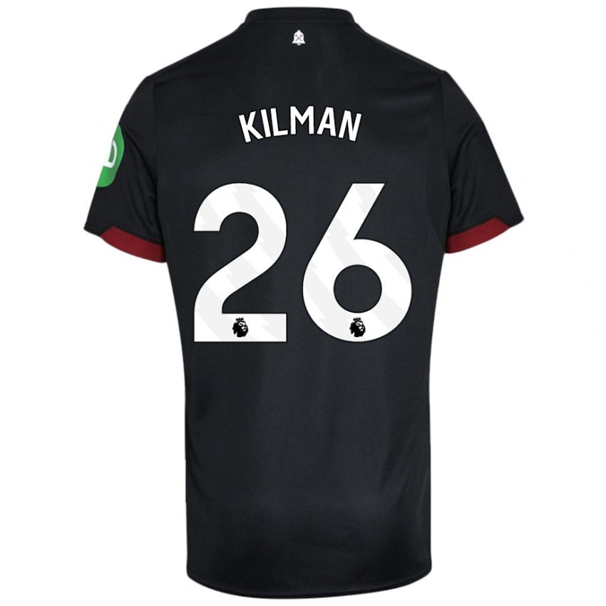 Niño Camiseta Max Kilman #26 Negro Blanco 2ª Equipación 2024/25 La Camisa