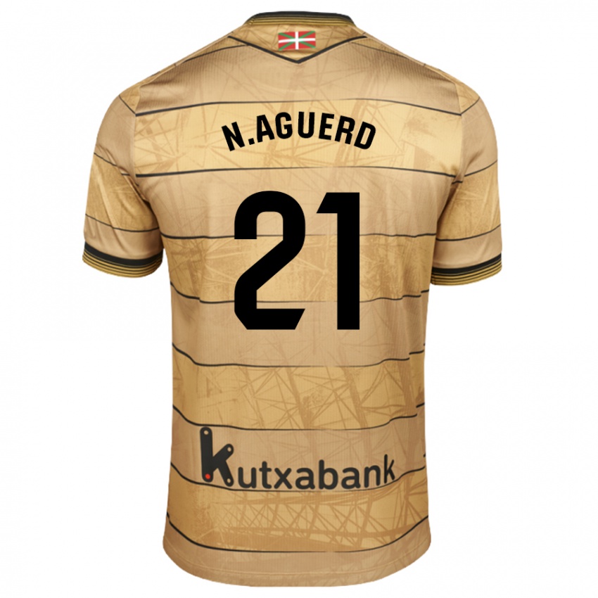 Niño Camiseta Nayef Aguerd #21 Negro Blanco 2ª Equipación 2024/25 La Camisa