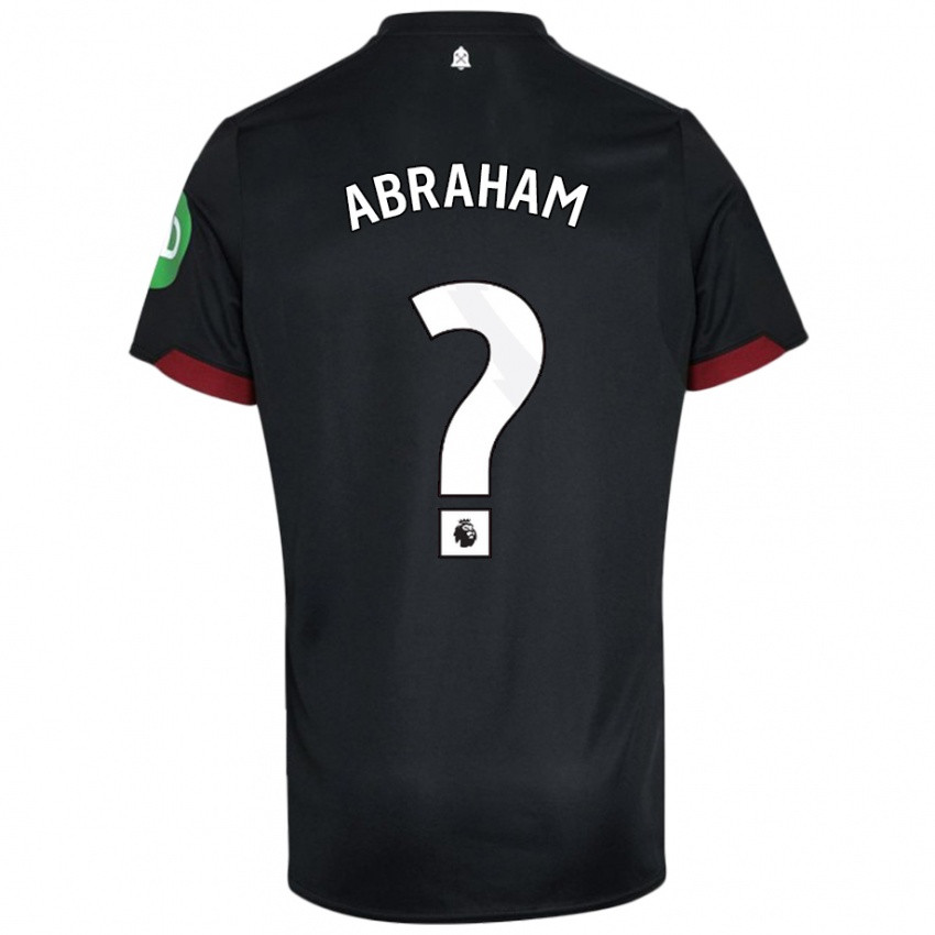 Niño Camiseta Dondre Abraham #0 Negro Blanco 2ª Equipación 2024/25 La Camisa