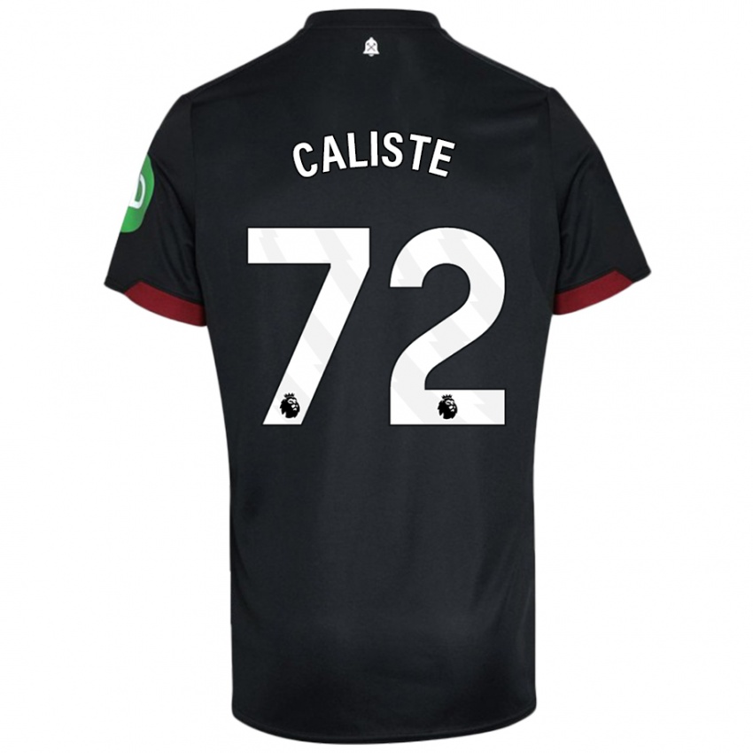 Niño Camiseta Gabriel Caliste #72 Negro Blanco 2ª Equipación 2024/25 La Camisa