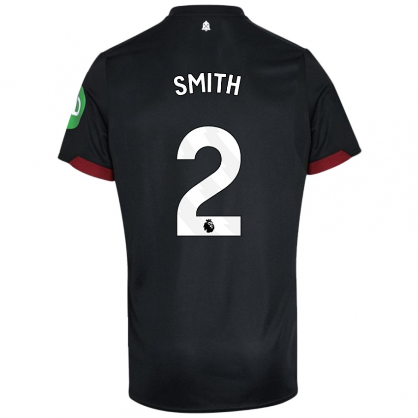 Niño Camiseta Kirsty Smith #2 Negro Blanco 2ª Equipación 2024/25 La Camisa