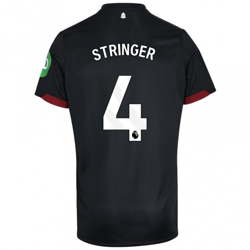 Niño Camiseta Abbey-Leigh Stringer #4 Negro Blanco 2ª Equipación 2024/25 La Camisa