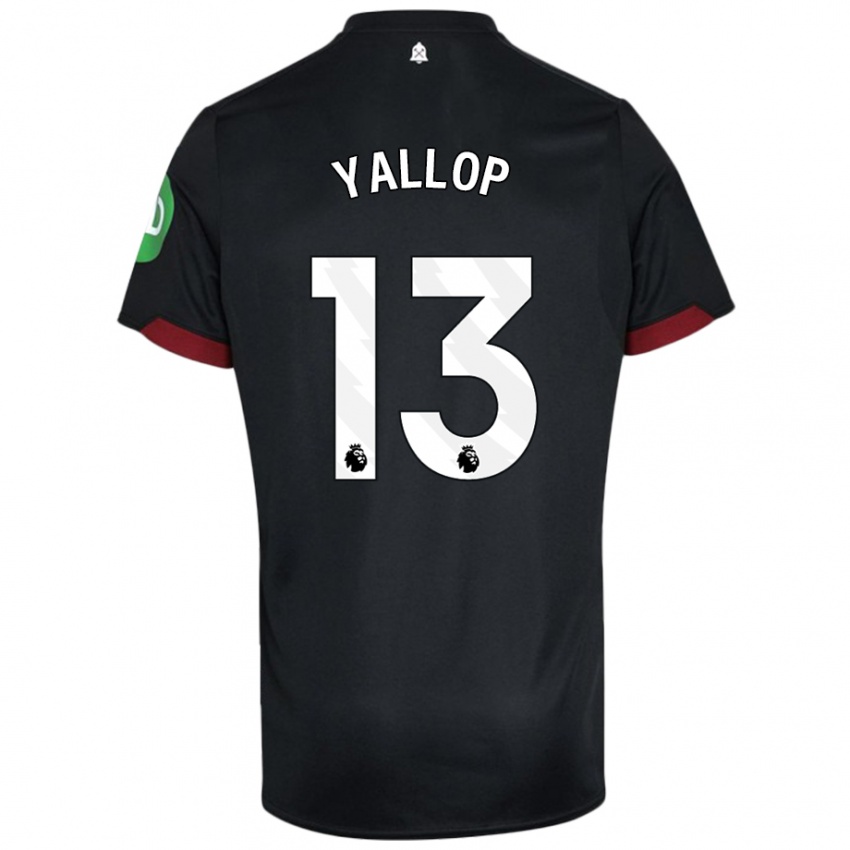 Niño Camiseta Tameka Yallop #13 Negro Blanco 2ª Equipación 2024/25 La Camisa