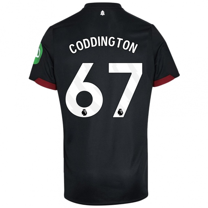 Niño Camiseta Remy Coddington #67 Negro Blanco 2ª Equipación 2024/25 La Camisa