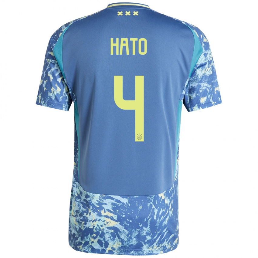 Niño Camiseta Jorrel Hato #4 Gris Azul Amarillo 2ª Equipación 2024/25 La Camisa