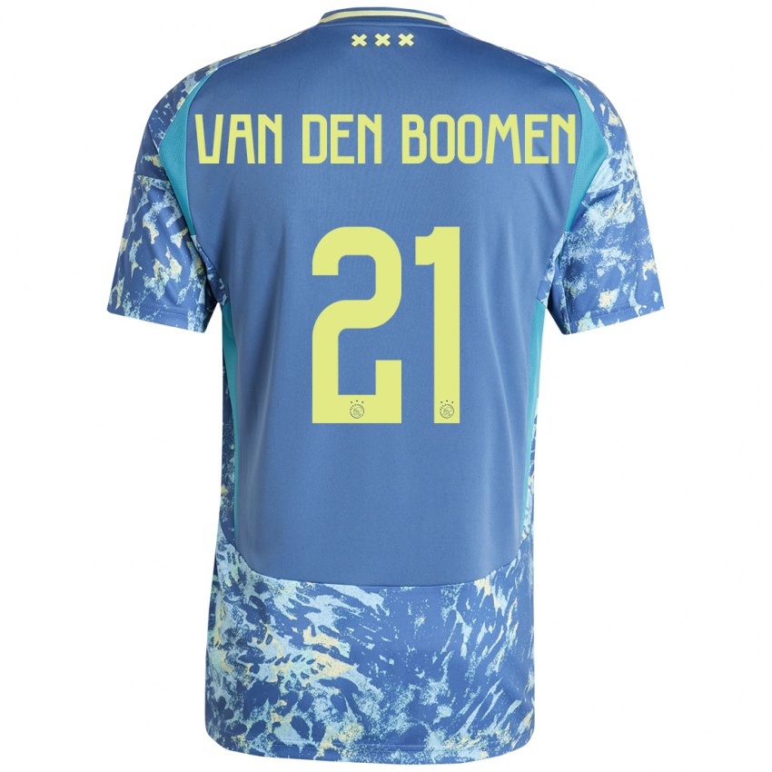 Niño Camiseta Branco Van Den Boomen #21 Gris Azul Amarillo 2ª Equipación 2024/25 La Camisa