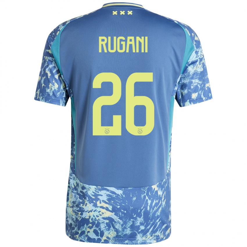 Niño Camiseta Daniele Rugani #26 Gris Azul Amarillo 2ª Equipación 2024/25 La Camisa