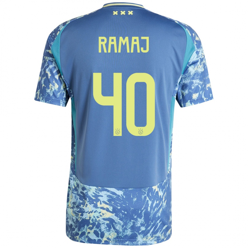 Niño Camiseta Diant Ramaj #40 Gris Azul Amarillo 2ª Equipación 2024/25 La Camisa