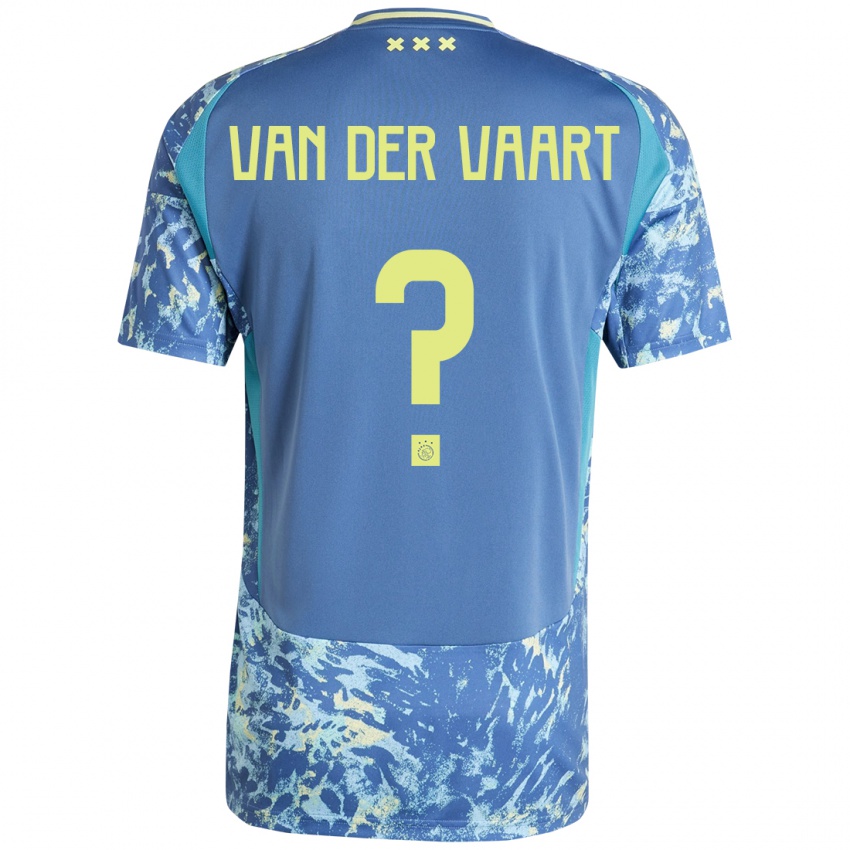 Niño Camiseta Damian Van Der Vaart #0 Gris Azul Amarillo 2ª Equipación 2024/25 La Camisa