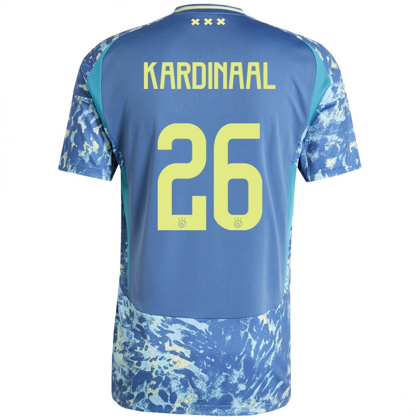 Niño Camiseta Isa Kardinaal #26 Gris Azul Amarillo 2ª Equipación 2024/25 La Camisa