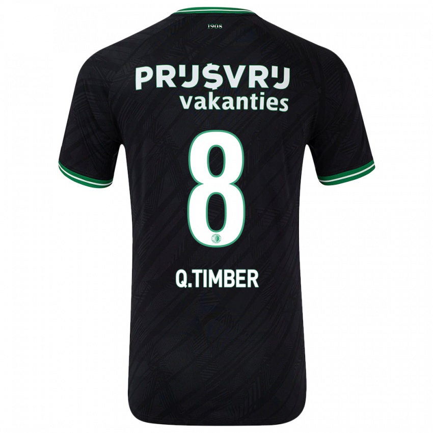 Niño Camiseta Quinten Timber #8 Negro Verde 2ª Equipación 2024/25 La Camisa