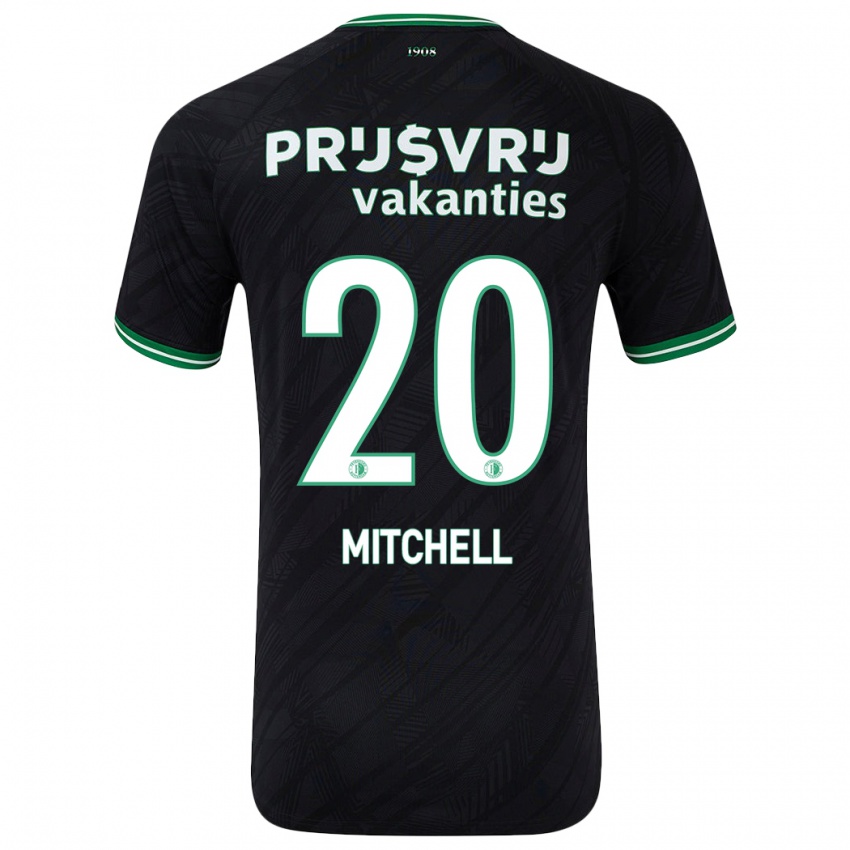 Niño Camiseta Jeyland Mitchell #20 Negro Verde 2ª Equipación 2024/25 La Camisa