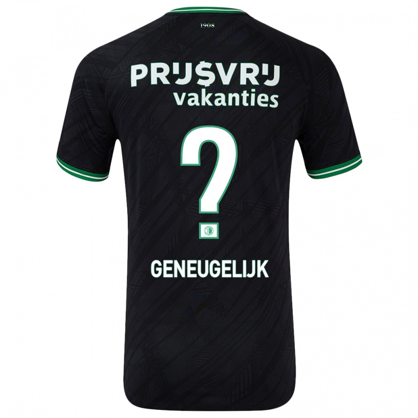 Niño Camiseta Ivar Geneugelijk #0 Negro Verde 2ª Equipación 2024/25 La Camisa