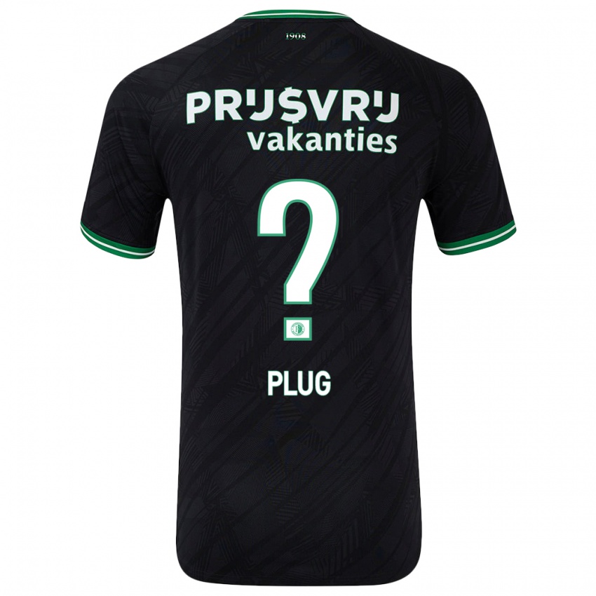 Niño Camiseta Jan Plug #0 Negro Verde 2ª Equipación 2024/25 La Camisa