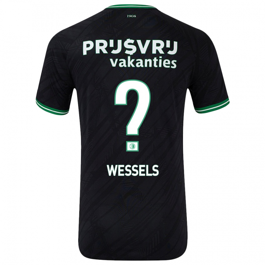 Niño Camiseta Tijme Wessels #0 Negro Verde 2ª Equipación 2024/25 La Camisa