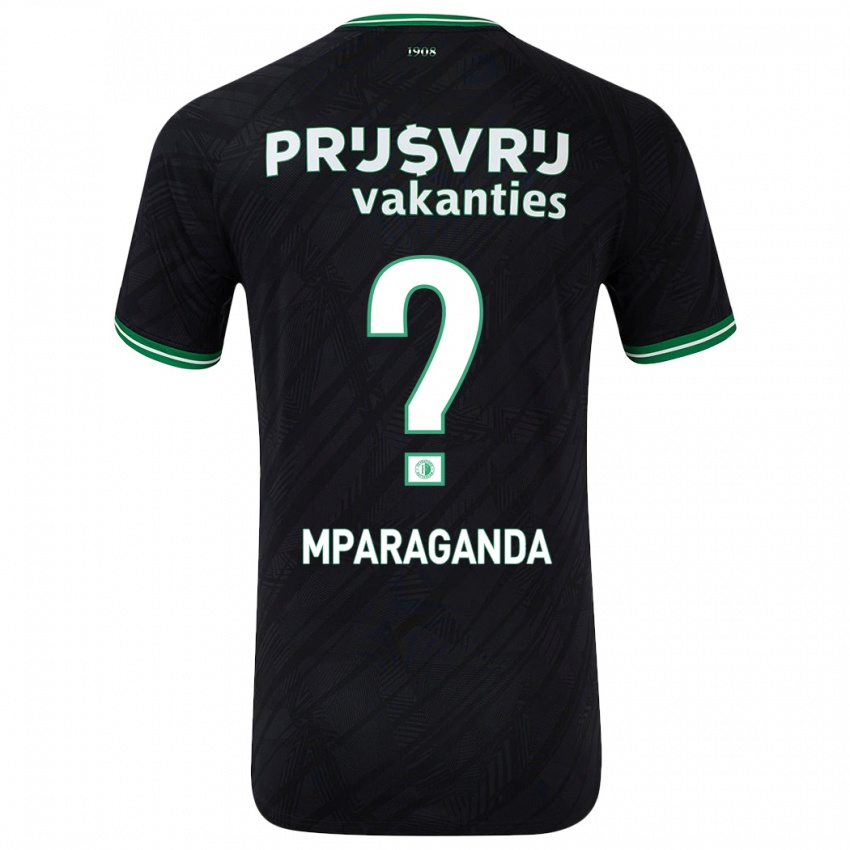 Niño Camiseta Matthew Mparaganda #0 Negro Verde 2ª Equipación 2024/25 La Camisa