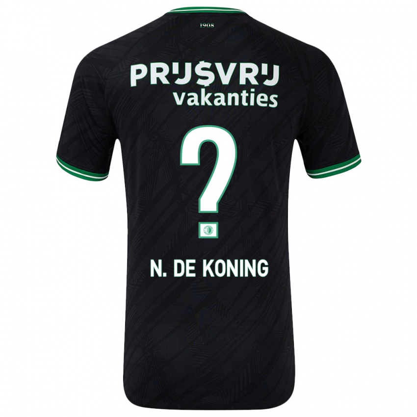 Niño Camiseta Nick De Koning #0 Negro Verde 2ª Equipación 2024/25 La Camisa