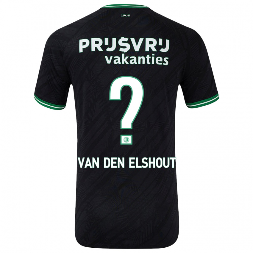 Niño Camiseta Tobias Van Den Elshout #0 Negro Verde 2ª Equipación 2024/25 La Camisa