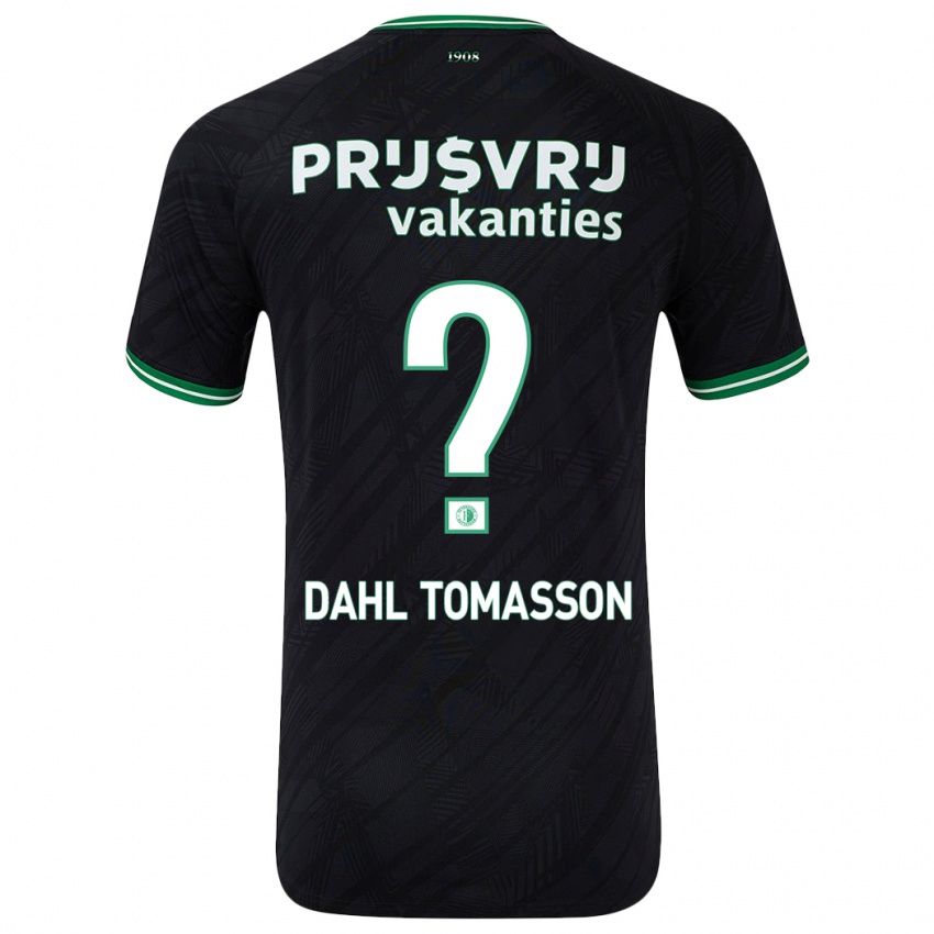 Niño Camiseta Luca Dahl Tomasson #0 Negro Verde 2ª Equipación 2024/25 La Camisa