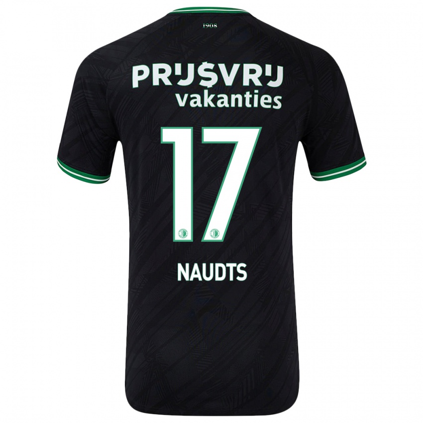 Niño Camiseta Jamir Naudts #17 Negro Verde 2ª Equipación 2024/25 La Camisa