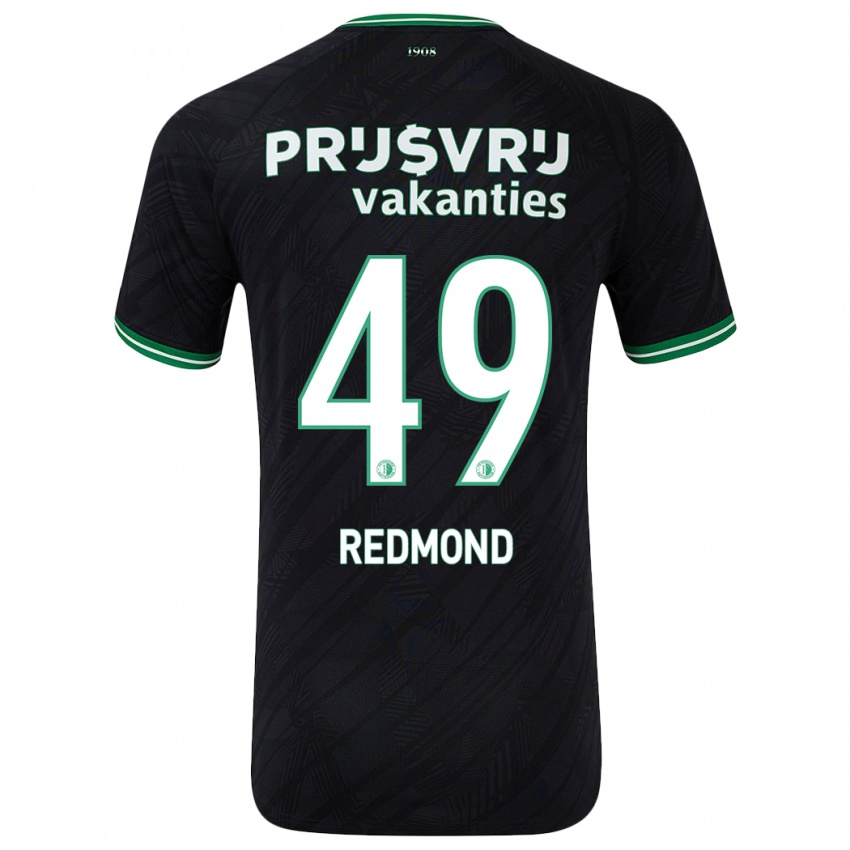 Niño Camiseta Zepiqueno Redmond #49 Negro Verde 2ª Equipación 2024/25 La Camisa