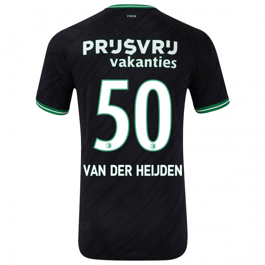 Niño Camiseta Delano Van Der Heijden #50 Negro Verde 2ª Equipación 2024/25 La Camisa